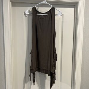 Soffe Brown Fringe Women's Tank Top